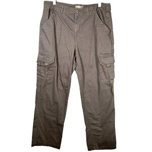Scandia Woods‎ Mens Cargo Pants Brown Chocolate Flap Pockets Flat Front 34